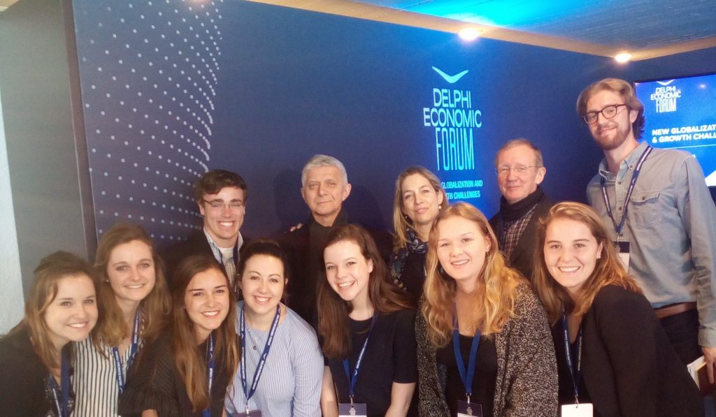 With the students and Marek Belka (Former Prime Minister of Poland) and Claus Sorenson (Danish Representation to the EU WHO) after an exciting session on Migration.. Love those glowing faces!!
